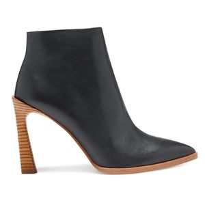 Vince Camuto Pezlee Black Leather Pointed Booties